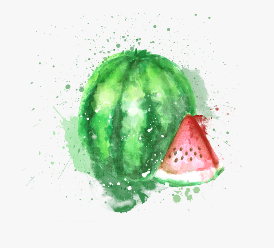 Watermelon Clipart Minimal - Watermelon, Transparent Clipart