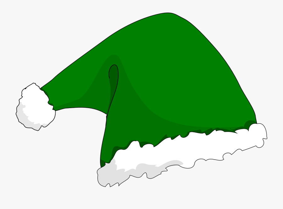 Christmas Green Santa Hat Clipart - Green Santa Hat Transparent, Transparent Clipart