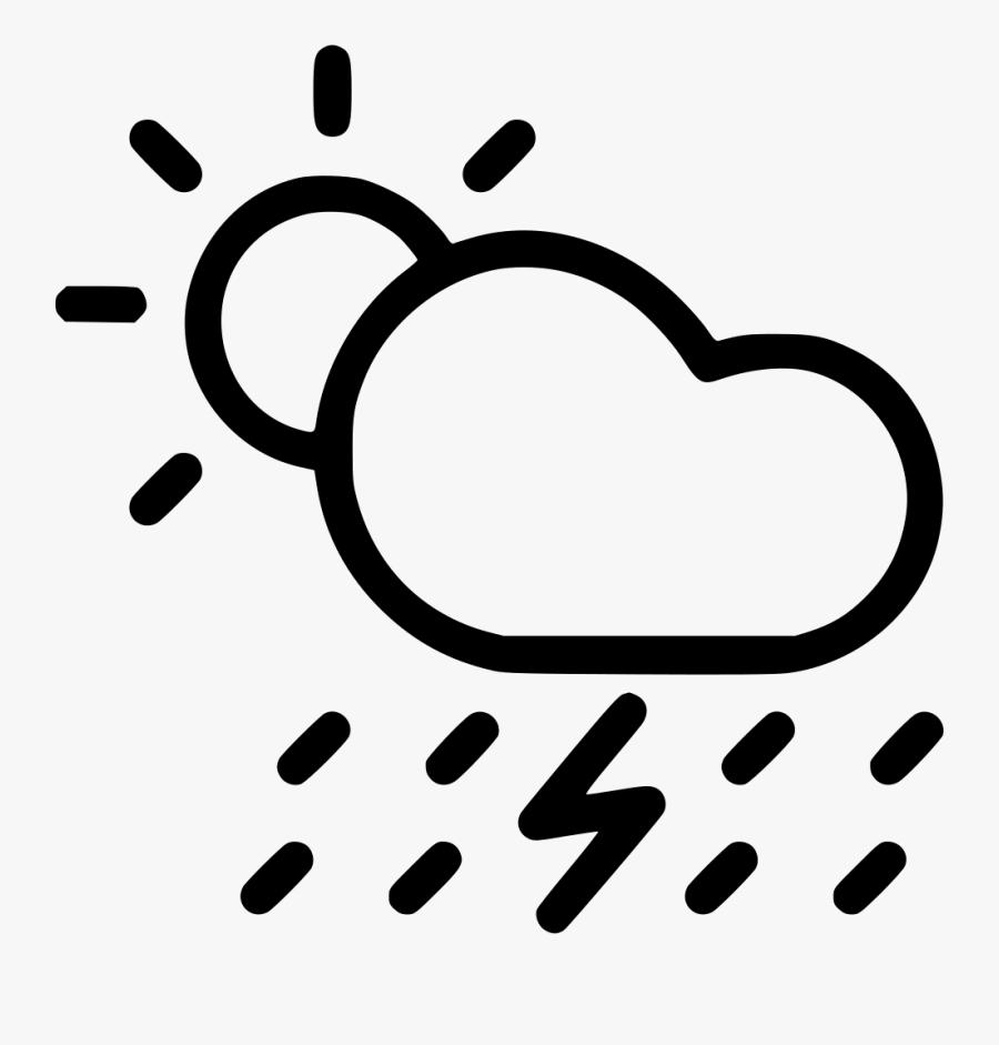 Sun Cloud Rain Clipart - Rain Cloud Sun Clipart Black And White , Free ...