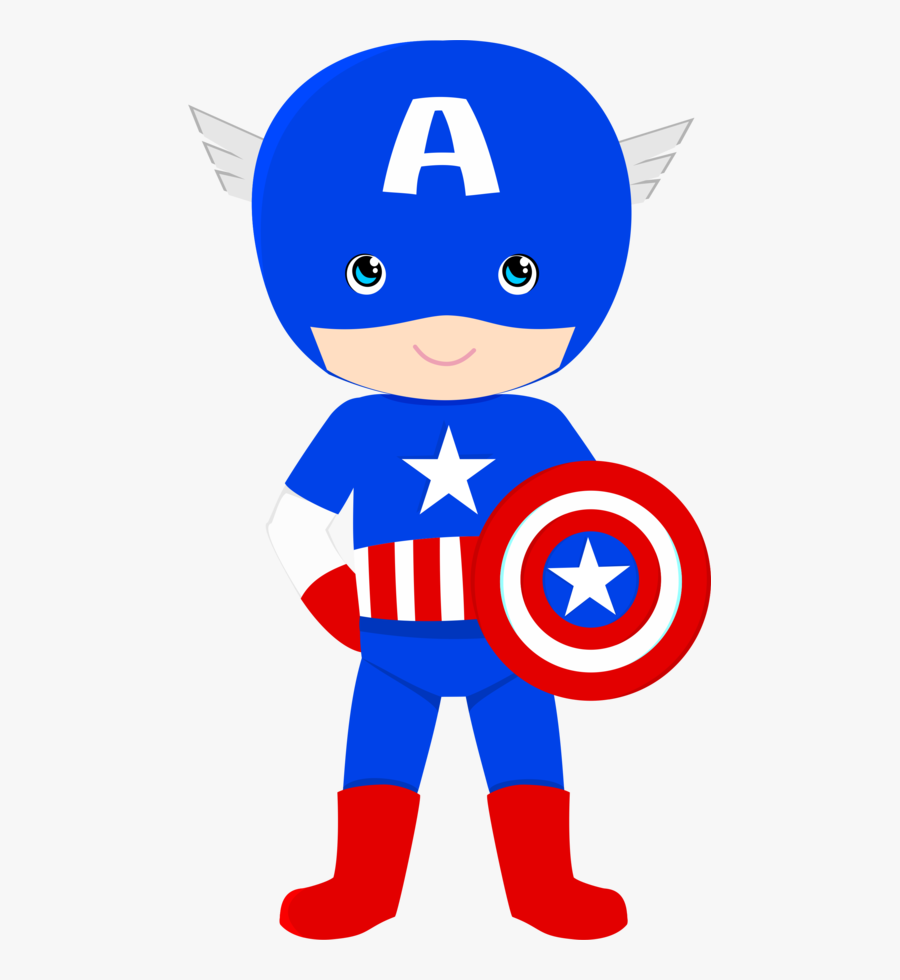 Super Cutes - Cute Captain America Clipart, Transparent Clipart