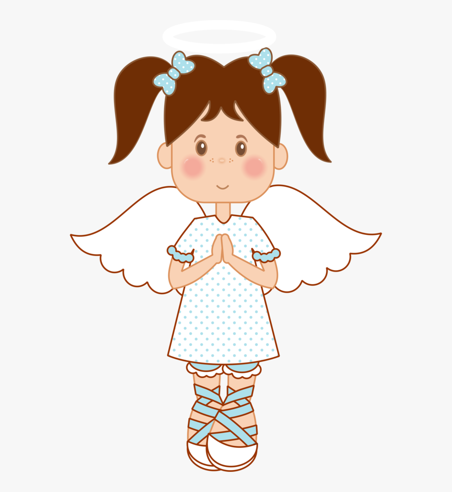Angel Clipart Brown Hair Pencil And In Color - Angel Girl Clipart, Transparent Clipart