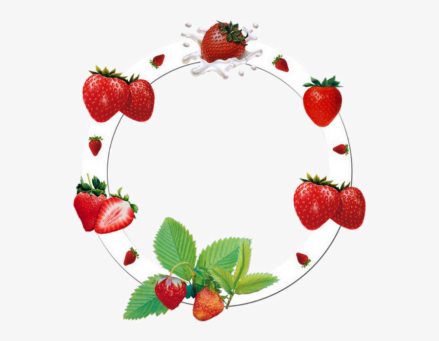 Cadre Png Fraises Strawberries Frame Fresas - Strawberry Frames, Transparent Clipart