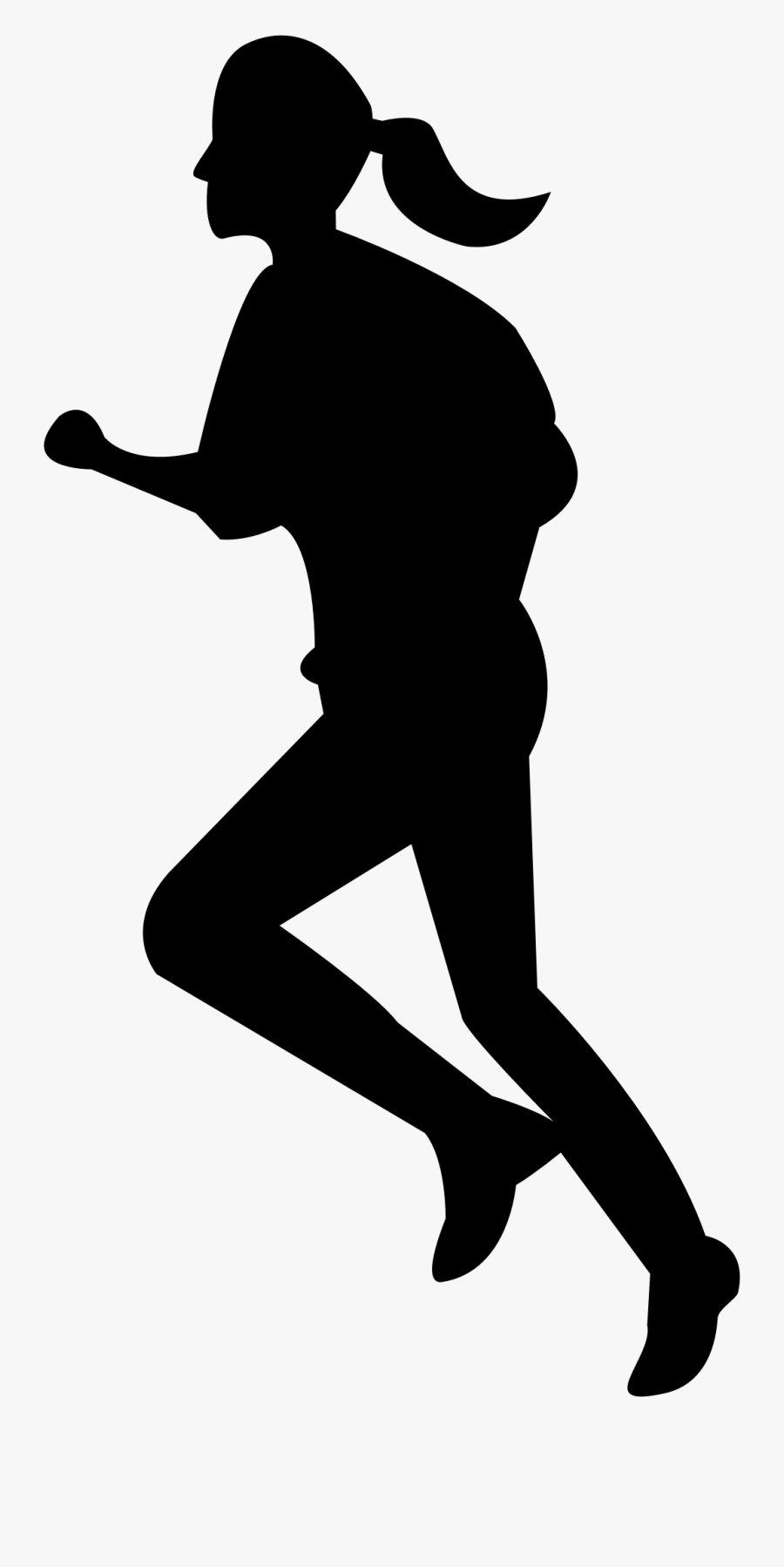 Person Running Clipart Woman Running - Girl Running Silhouette Transparent, Transparent Clipart