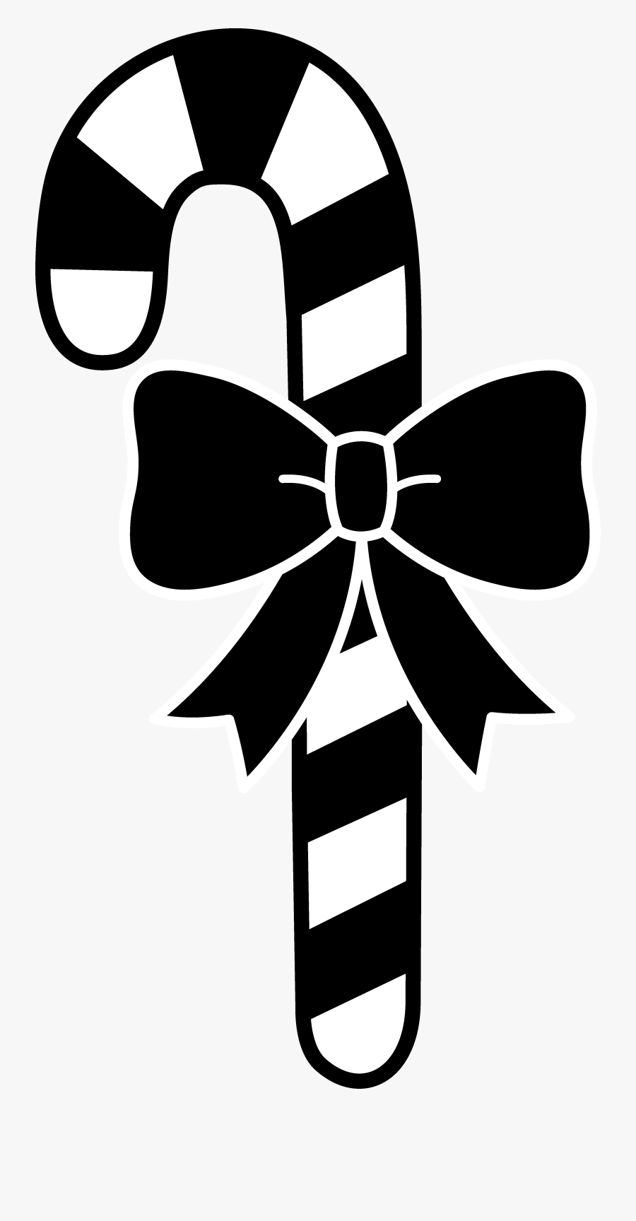Christmas - Lights - Clipart - Black - And - White - Candy Cane Clip Art Black And White, Transparent Clipart