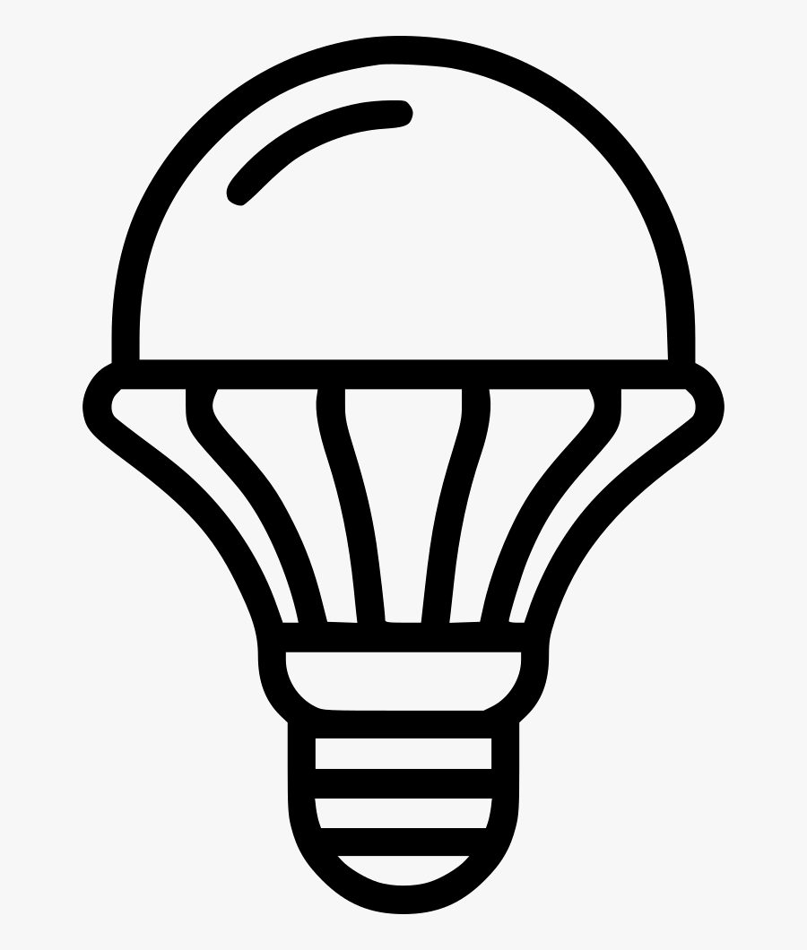 Transparent Led Bulb Clipart - Led Bulb Icon Png, Transparent Clipart