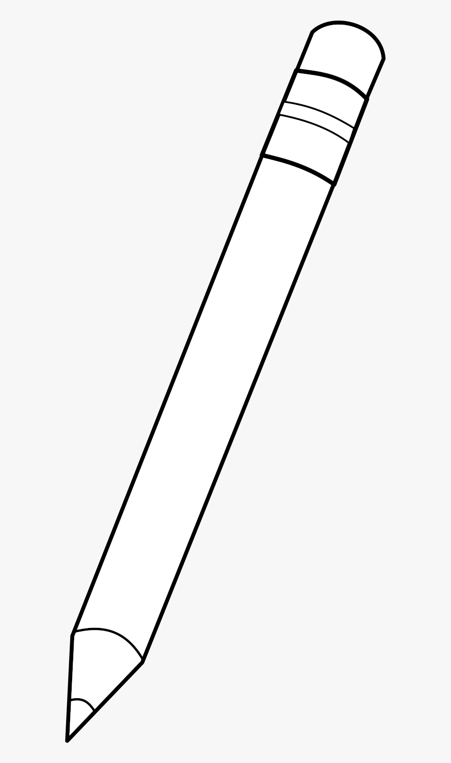 Free Images Of A Pencil, Download Free Clip Art, Free - White Pencil On Black Background, Transparent Clipart