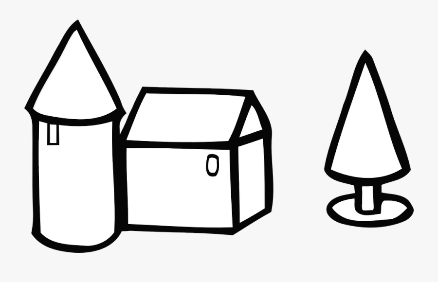 Farm Clipart Simple - Different Shapes Picture Clipart Black And White, Transparent Clipart