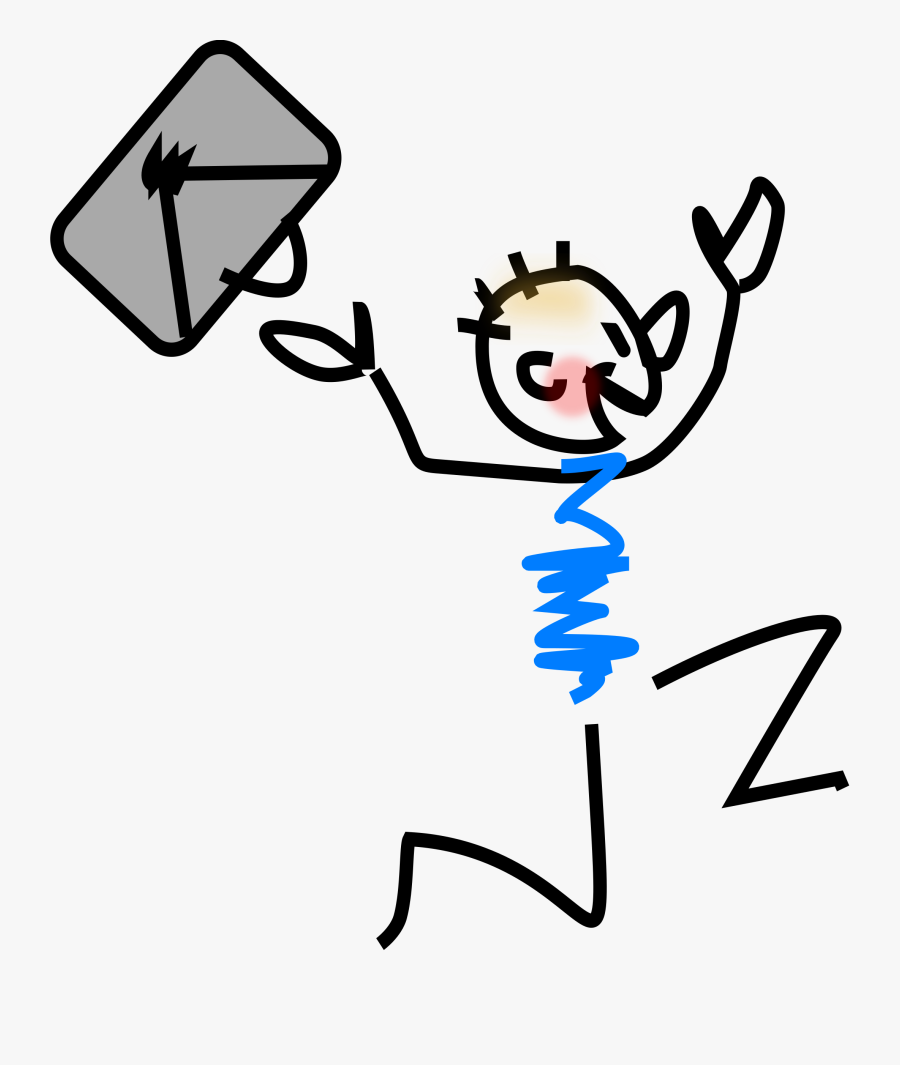 Happy Small Man Running Clipart, Vector Clip Art Online, - Clip Art Happy Man, Transparent Clipart