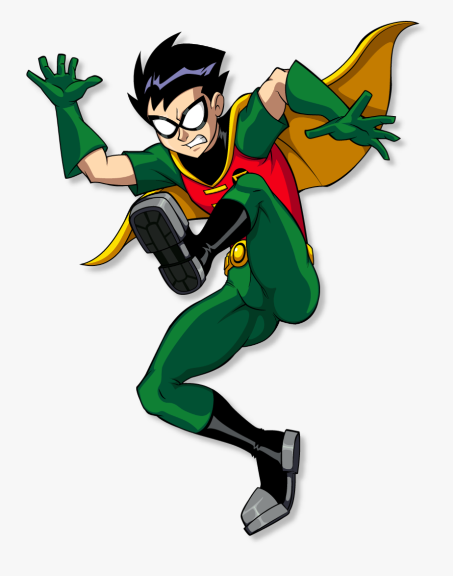 Clip Art Robin Superhero Clipart - Robin Batman Cartoon, Transparent Clipart