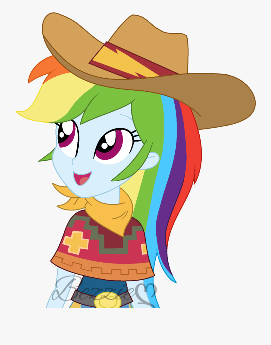 Transparent Cowboy Hat Clipart - Equestria Girls Cowgirl Rainbow Dash, Transparent Clipart
