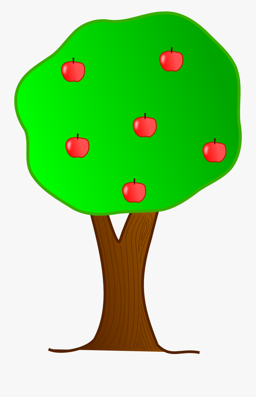 Apple Cartoon Clip Art - Apples On A Tree Cartoon, Transparent Clipart