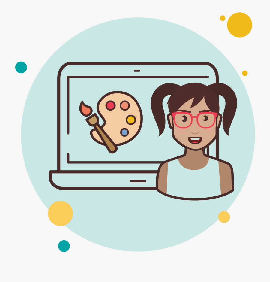 Laptop Art Palette Icon - Transparency, Transparent Clipart