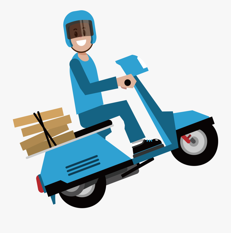Bike Clipart Bike Delivery - Motorcycle Delivery Png, Transparent Clipart