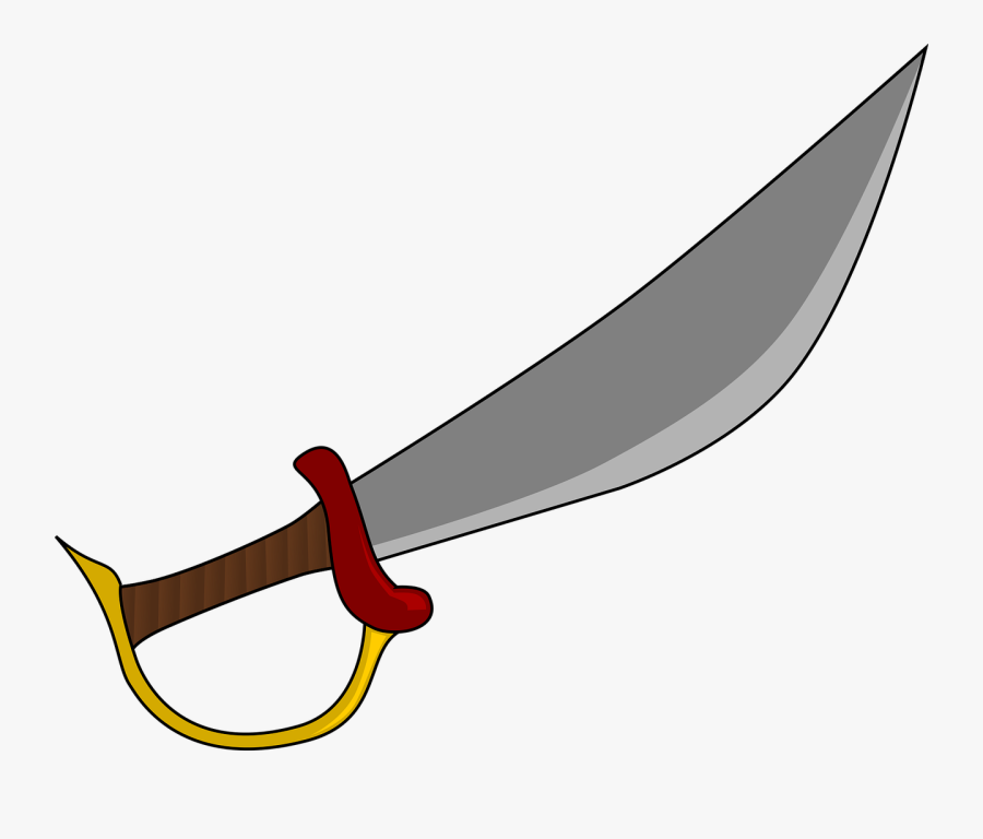 Clip Art Pirate Sword Clip Art - Pirate Sword Transparent Background, Transparent Clipart
