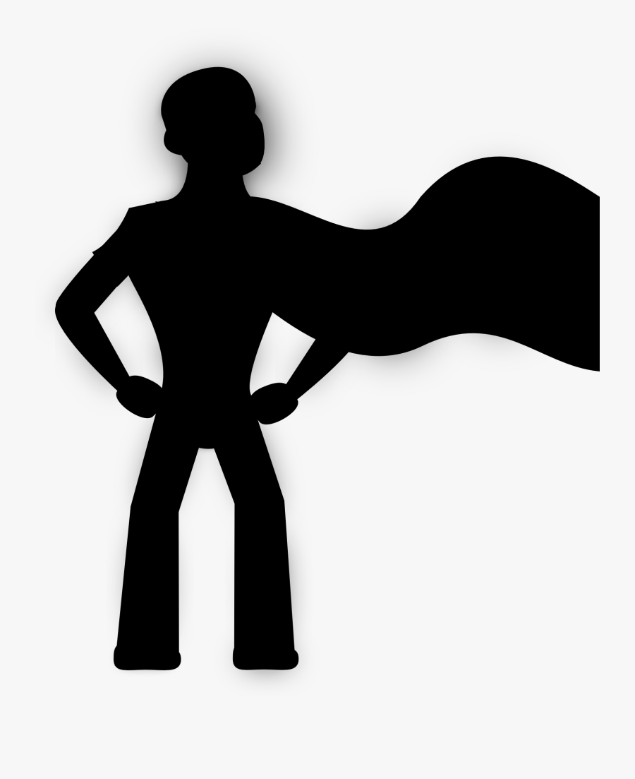 Superhero Png Black And White Transparent Superhero - Hero Clipart, Transparent Clipart