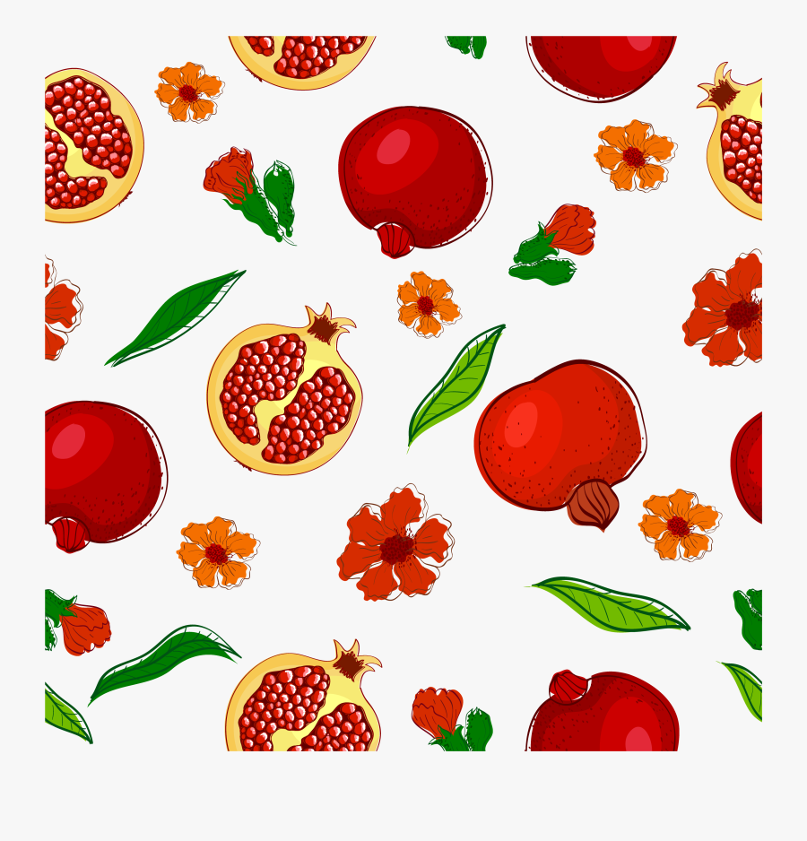Fruitcake Pomegranate Strawberry Clip Art - Pomegranate, Transparent Clipart