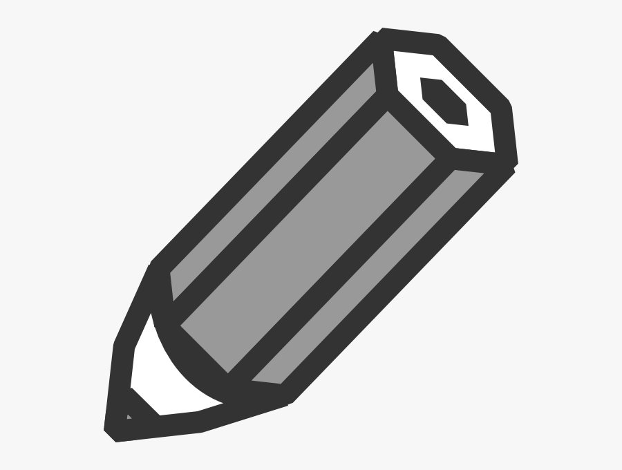 Pencil Svg Clip Arts - Grayscale Icon, Transparent Clipart
