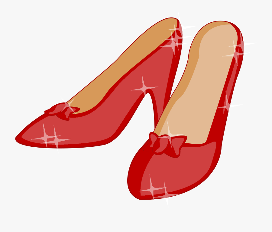 Clip Art Shoes - Ruby Slippers Transparent Background, Transparent Clipart