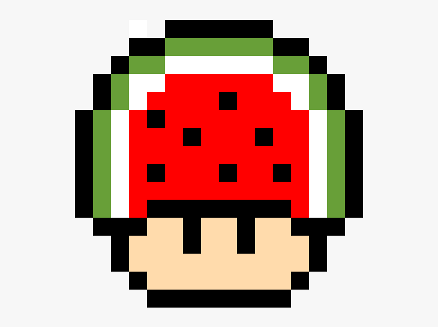 Watermelon Mushrom Clipart , Png Download - Super Mario World 1 Up Mushroom, Transparent Clipart