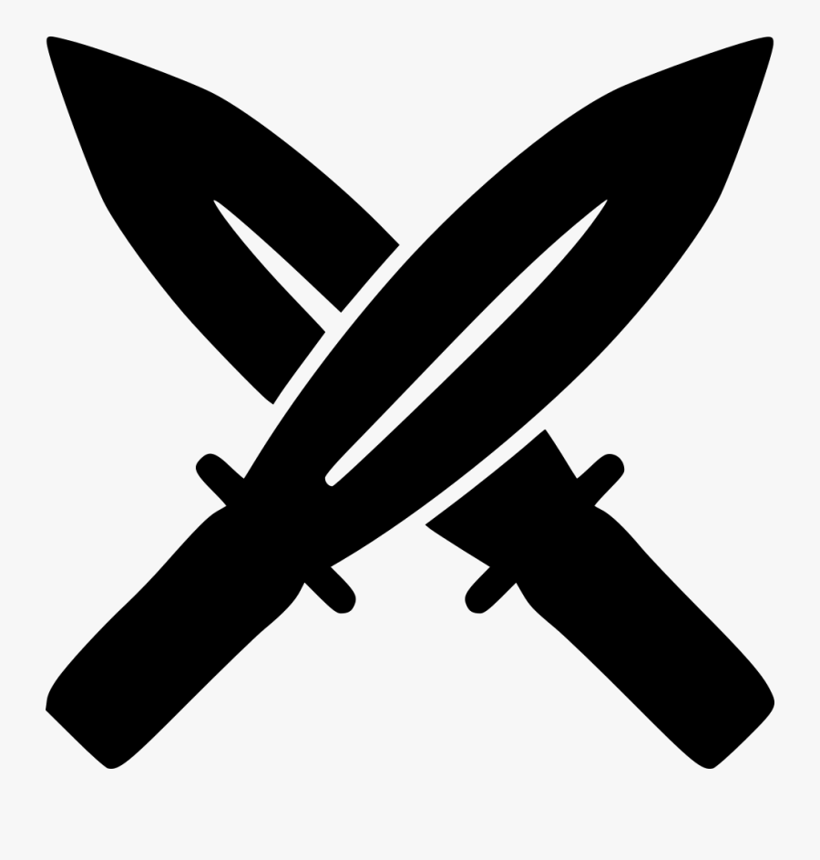 Transparent Sword Png Black - Two Swords Icon, Transparent Clipart