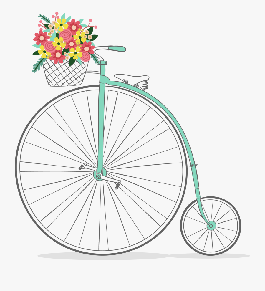 Bicycle Clipart Happy Birthday - Clip Art Birthday Bicycle, Transparent Clipart