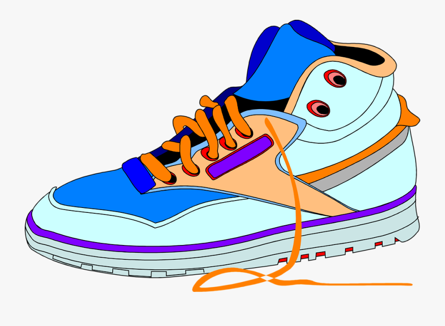 Tennis Shoes Clipart Black And White Free - Sneaker Clipart, Transparent Clipart