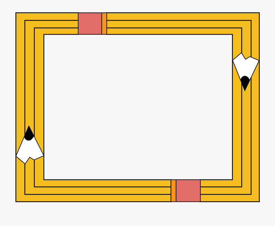 Clipart Pencil Frame - Pencil Frame Clipart, Transparent Clipart
