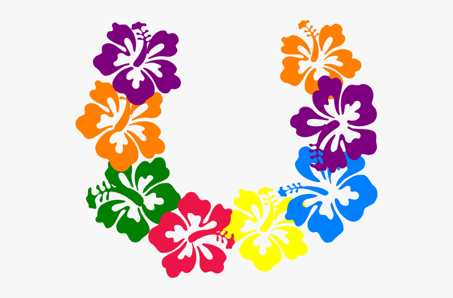 Luau Flowers Clip Art Borders Free Clipart - Hibiscus Clip Art, Transparent Clipart