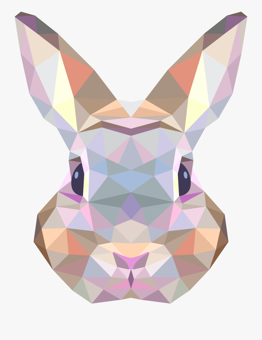 Rabbit Clipart Png Image - Geometric Bunny, Transparent Clipart
