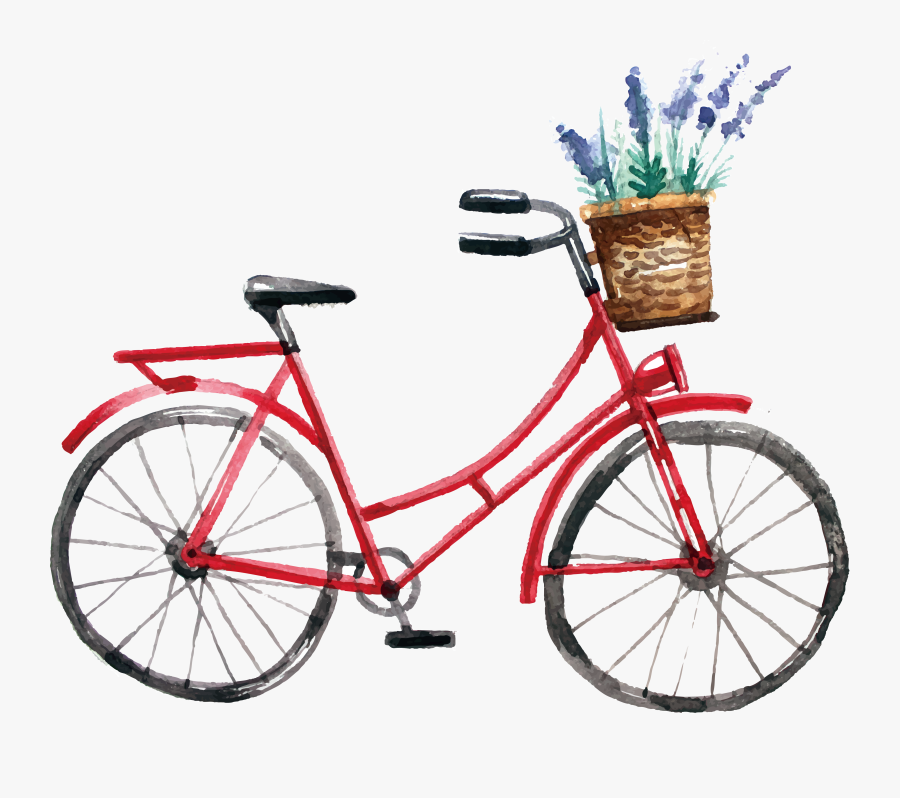 Transparent Bicycle Wheel Png - Painting Canvas Bike, Transparent Clipart