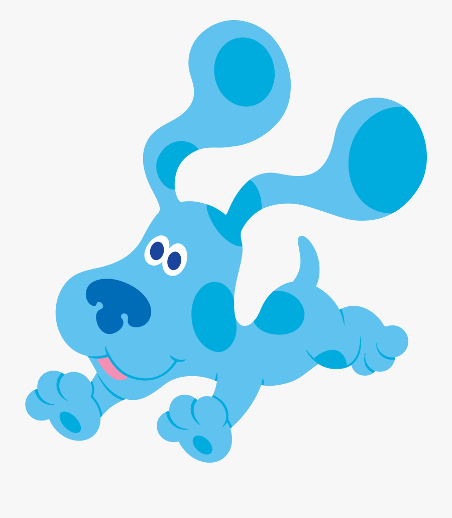 Blue"s Clues Clip Art Running Clipart Png - Blues Clues Blue Jumping, Transparent Clipart