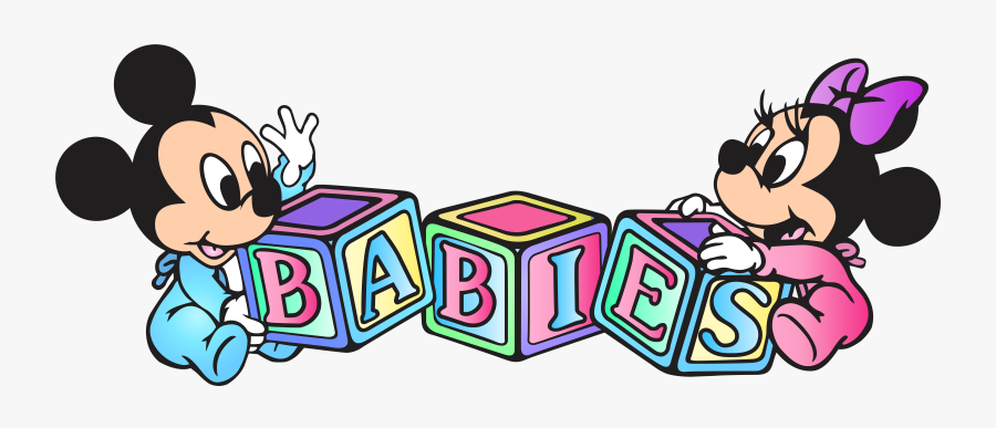 Mickey And Minnie Mouse Baby Free Png Clip Art Imageu200b - Baby Minnie Mouse Png, Transparent Clipart