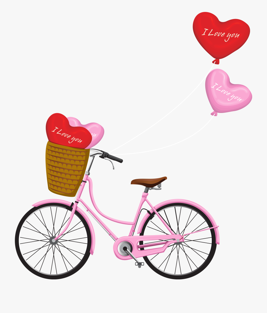 Valentine"s Day Bicycle Png Clipart Image - Bicycle Clip Art Png, Transparent Clipart