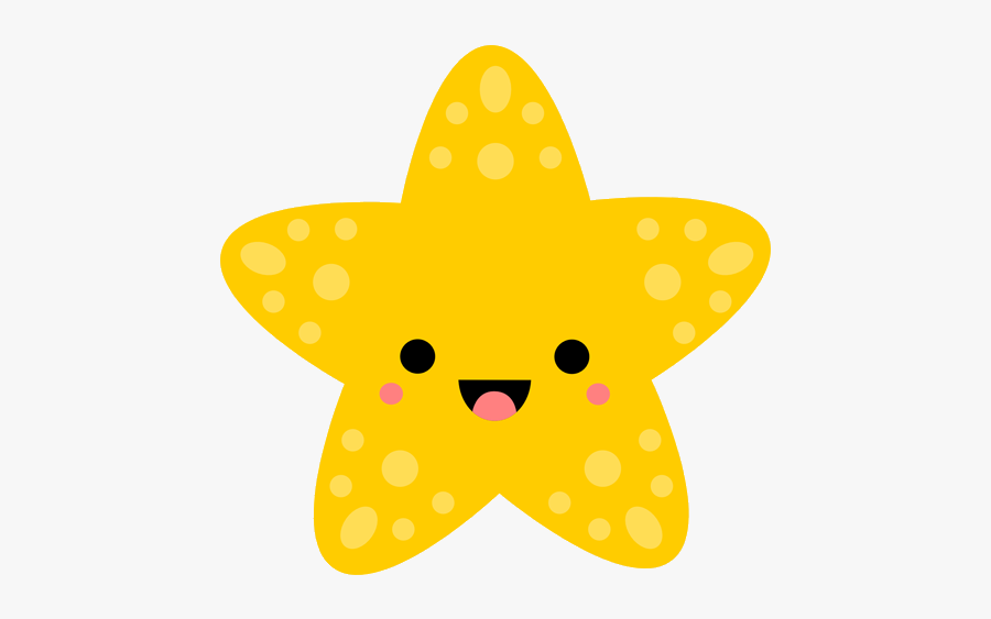 Starfish Clipart Kawaii - Transparent Background Cute Kawaii Png, Transparent Clipart