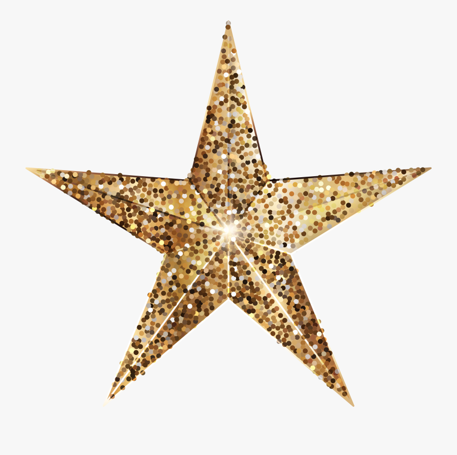 Glitter Gold Star Png & Free Glitter Gold Star Transparent, Transparent Clipart