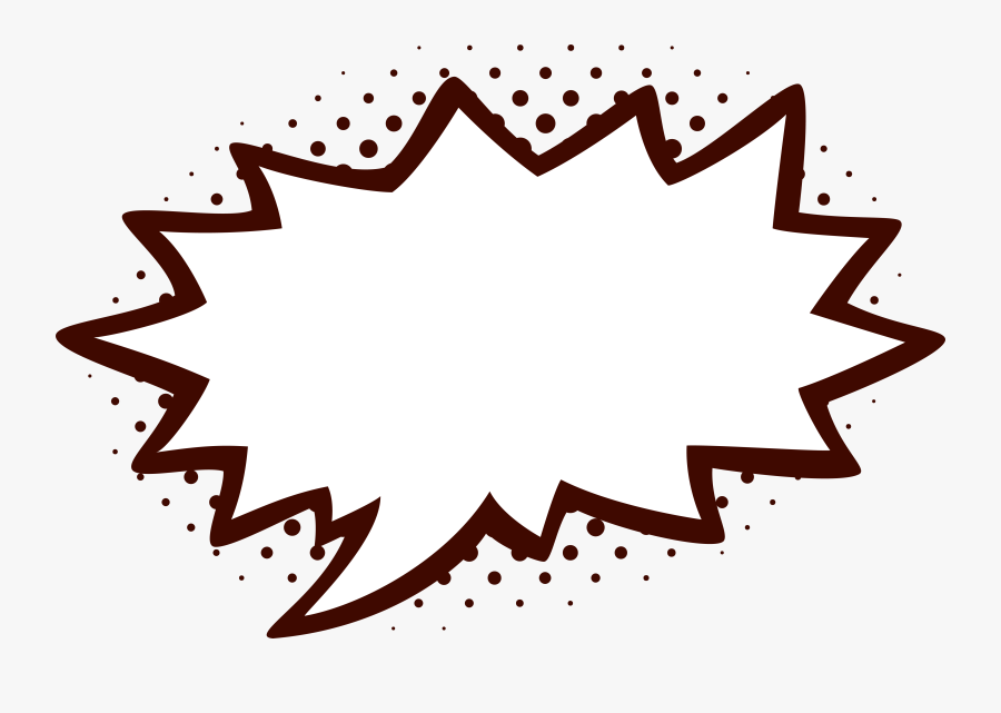 Black Red Empty Comic Bubbles Rain Clipart Png Image - Action Comic Bubble Transparent, Transparent Clipart