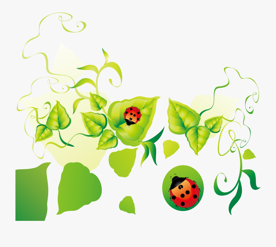 Green Leaves Clipart Border Design Png - Eco Vector, Transparent Clipart