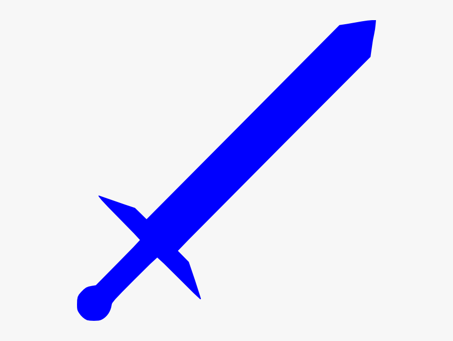 Sword Clipart Blue - Sword Black And White Png, Transparent Clipart