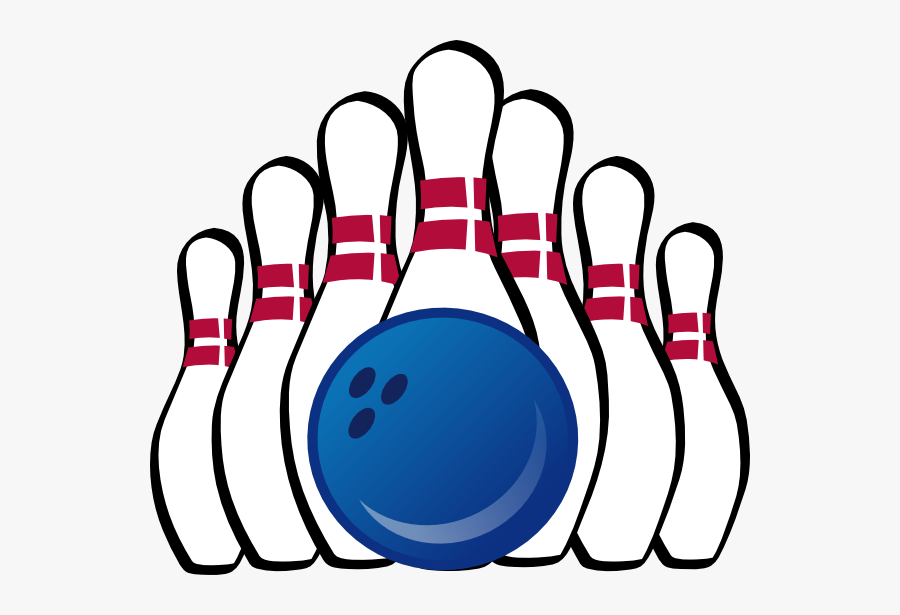 Bowling Ball And Pins Clip Art At Clker Com Vector - Bowling Pins Coloring Page, Transparent Clipart