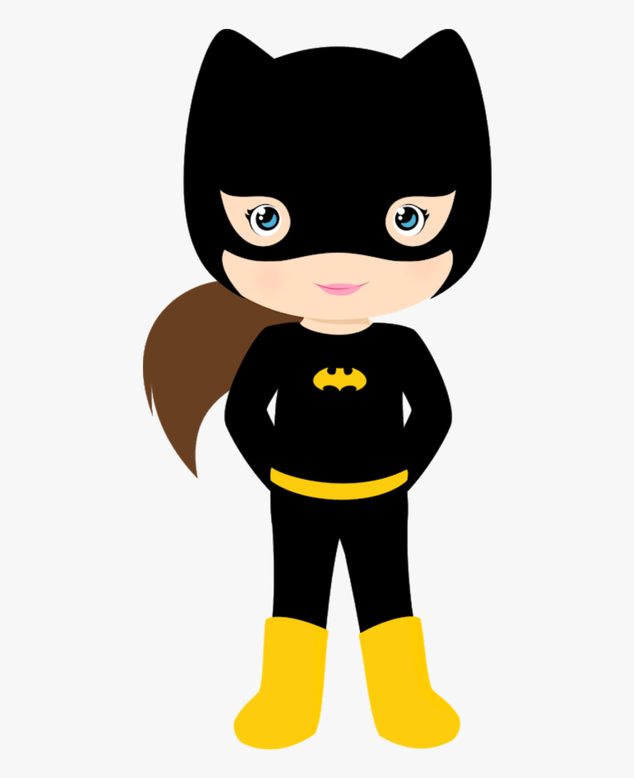Characters Of Batman Kids Version Clip Art - Batgirl Clipart, Transparent Clipart