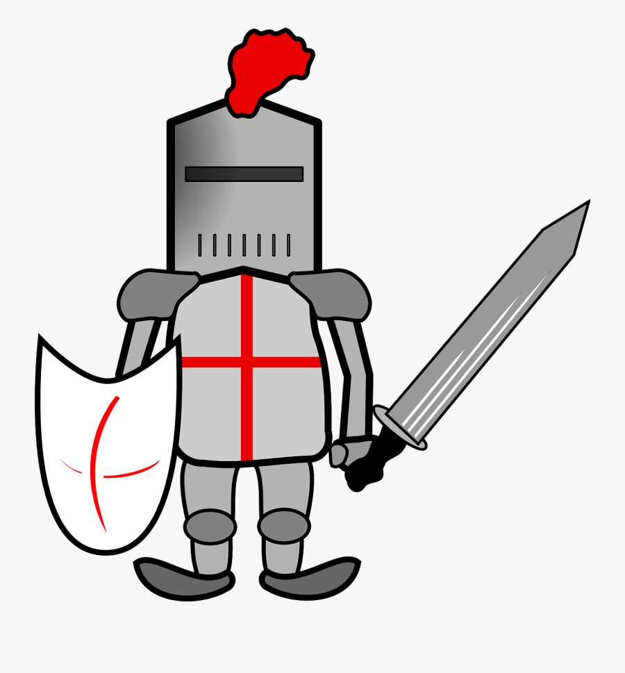 Knight Animated Sword Cliparts Clip Art Library - Knights Cartoon Middle Ages, Transparent Clipart