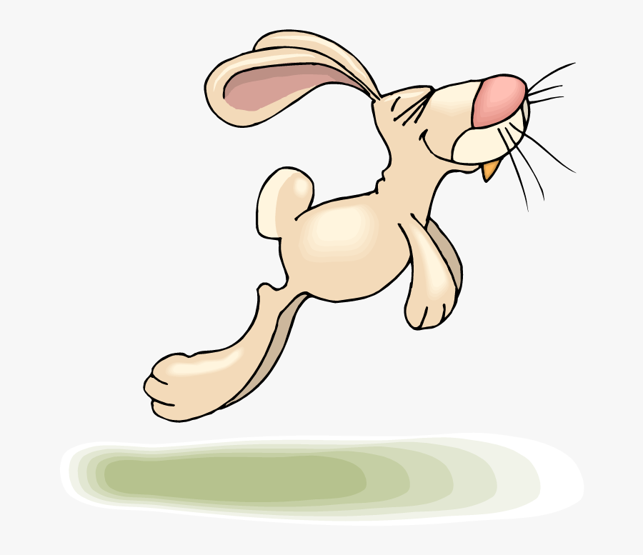 Clipart Bunny Clipart Jumping - Hopping Bunny Clipart, Transparent Clipart