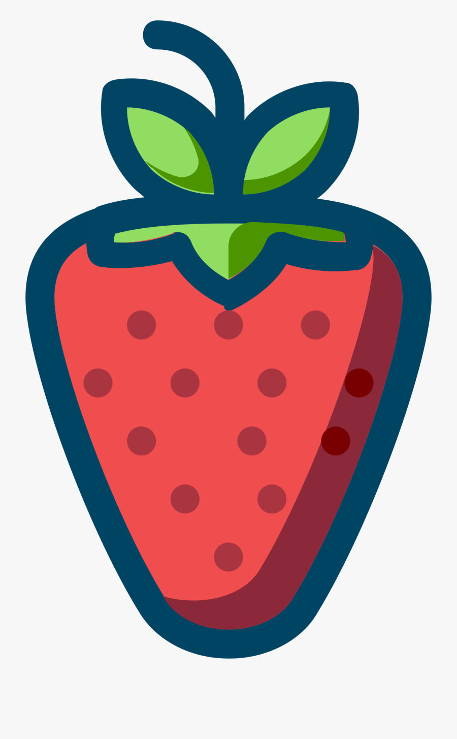 Strawberry Clipart Silhouette - Clipart Free Strawberry Png, Transparent Clipart