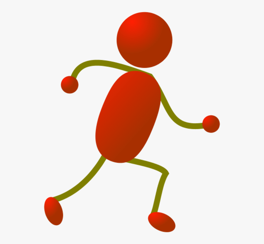 Stick Person Running Clipart Free Images - Png Red 3d Stick Figure, Transparent Clipart