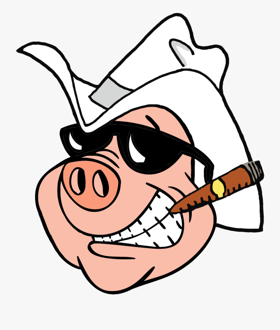 Boss Hogg Of The Radio - Pig With Cowboy Hat, Transparent Clipart