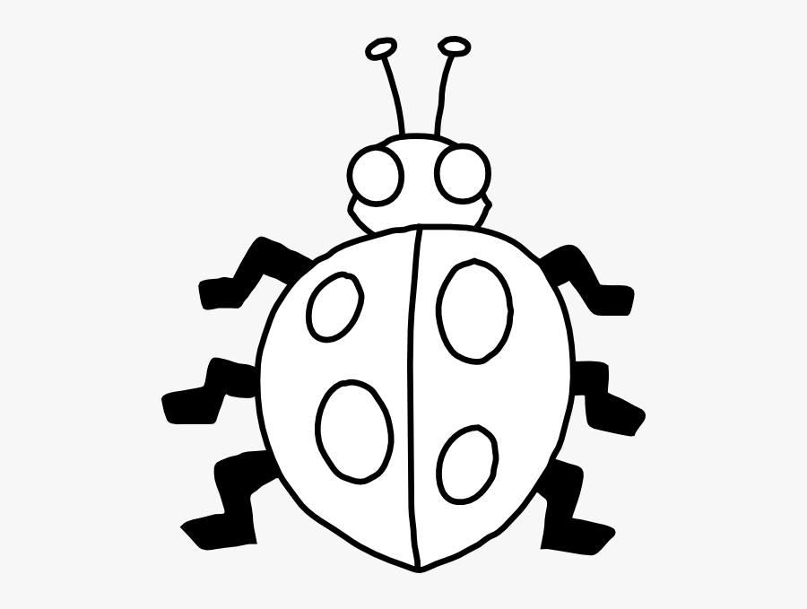 Outline Of Lady Bug, Transparent Clipart