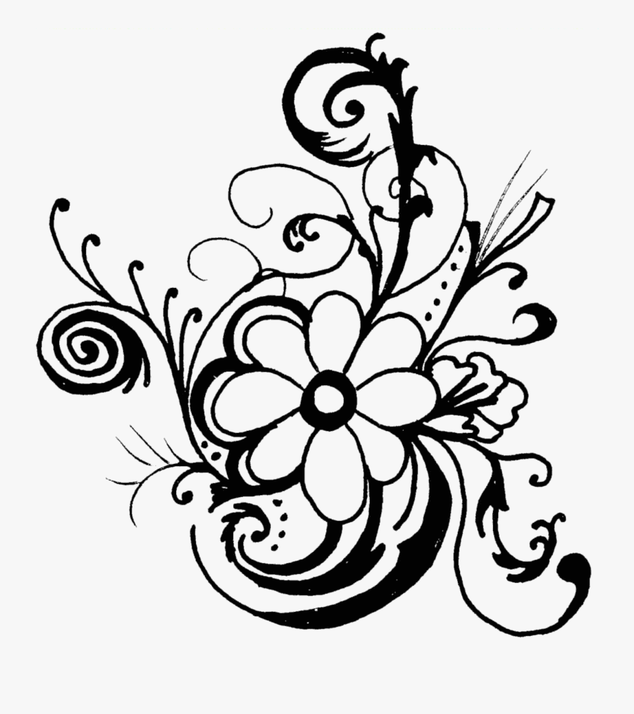 Hawaiian Flower Clip Art Borders Clipart Panda Free - Flower Art Black And White, Transparent Clipart