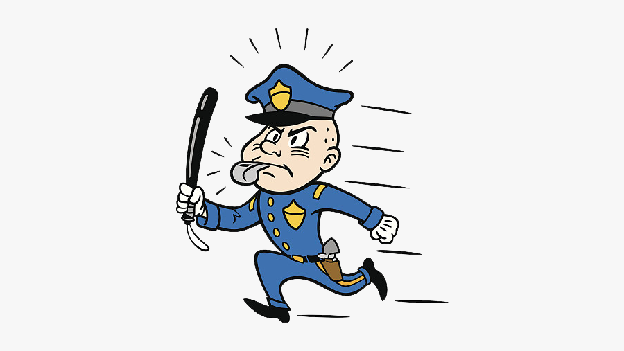 Police Officer Baton Clip Art - Police Officer Running Clipart, Transparent Clipart
