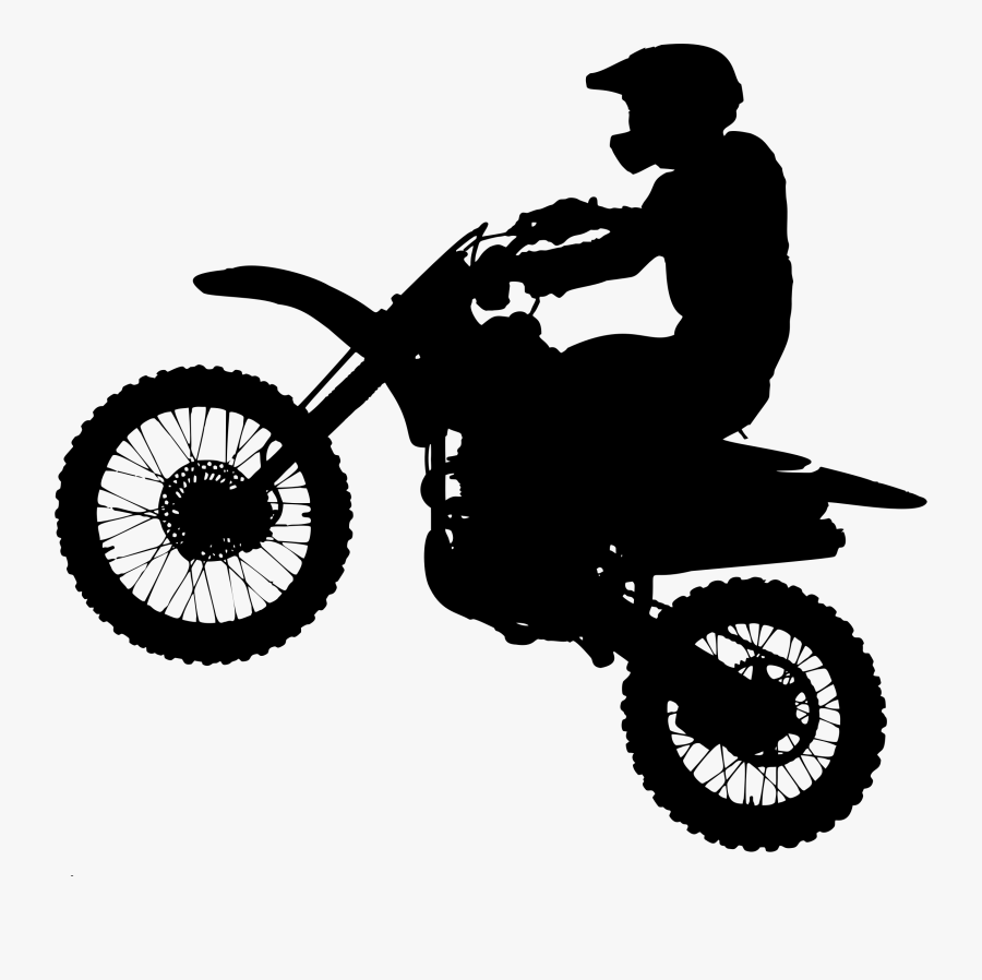 Clipart - Dirt Bike Silhouette, Transparent Clipart