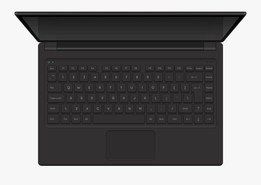 Black Laptop Clipart - Computer Keyboard, Transparent Clipart